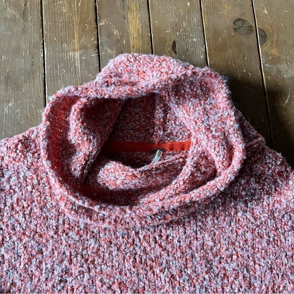 Free People BFF Cropped Cowl Neck Marled Sweater Red Lotus Ultrasoft Wom… - Picture 4 of 8
